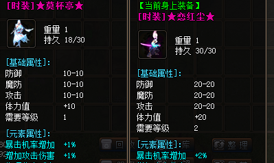 时装红尘装备 时装红尘装备